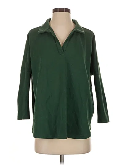 Pre-owned Pomander Place 3/4 Sleeve Blouse In Green