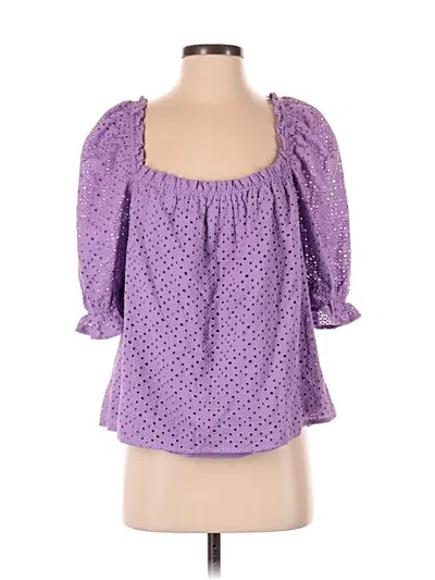 Pre-owned Pomander Place 3/4 Sleeve Blouse In Ivory