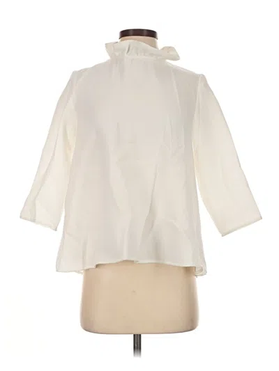Pre-owned Pomander Place 3/4 Sleeve Blouse In Ivory