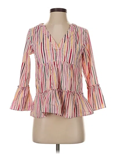 Pre-owned Pomander Place 3/4 Sleeve Blouse In Pink