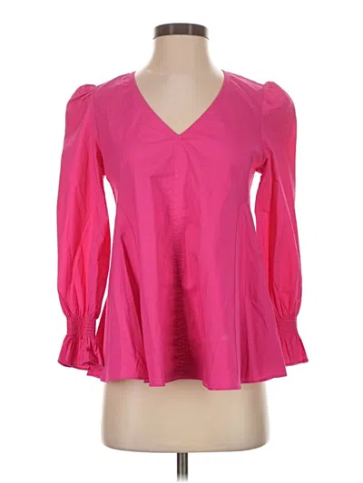 Pre-owned Pomander Place 3/4 Sleeve Blouse In Pink