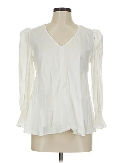 Pre-owned Pomander Place 3/4 Sleeve Blouse In White