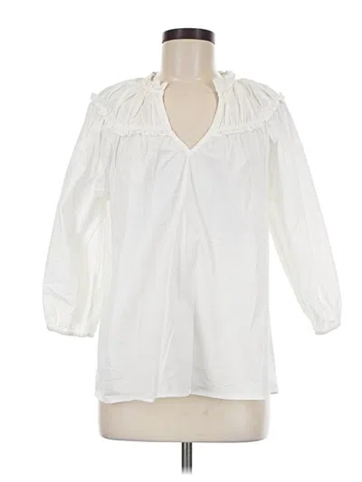 Pre-owned Pomander Place 3/4 Sleeve Blouse In White