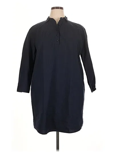 Pre-owned Pomander Place 3/4 Sleeve Button Down Shirt In Black