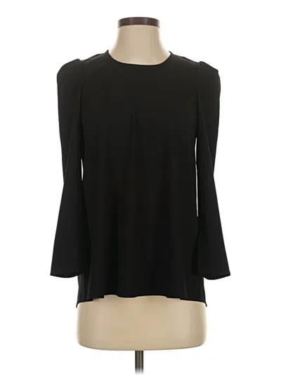 Pre-owned Pomander Place 3/4 Sleeve Top Black Boatneck Tops