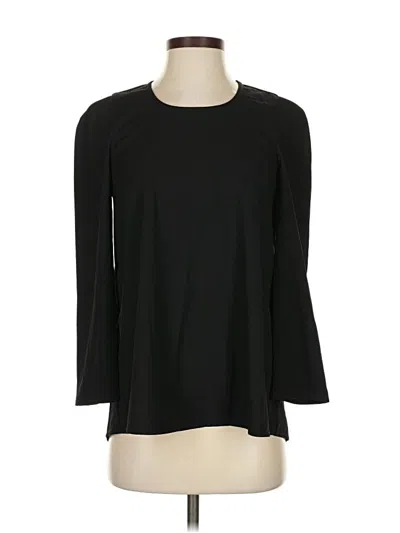 Pre-owned Pomander Place 3/4 Sleeve Top Black Crew Neck Tops