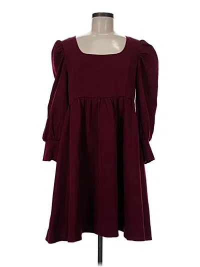Pre-owned Pomander Place Casual Dress In Burgundy