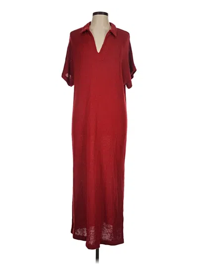 Pre-owned Pomander Place Casual Dress In Burgundy