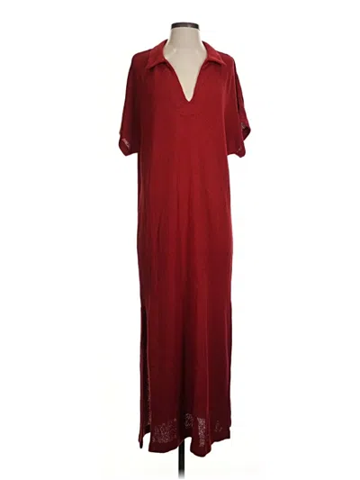 Pre-owned Pomander Place Casual Dress In Burgundy