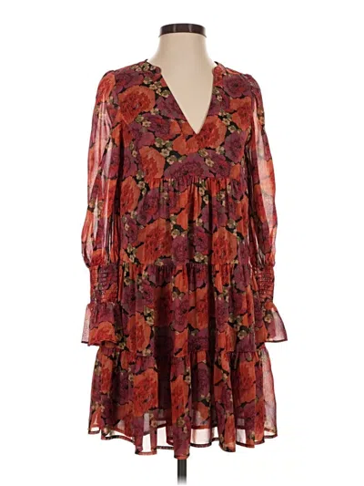Pre-owned Pomander Place Casual Dress In Burgundy
