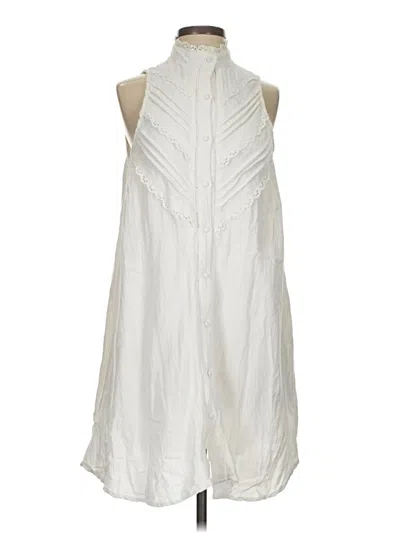 Pre-owned Pomander Place Casual Dress In White