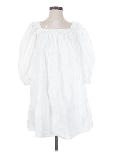 Pre-owned Pomander Place Casual Dress In White