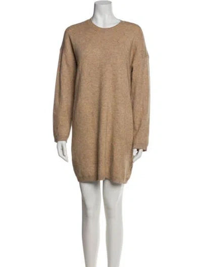 Pre-owned Pomander Place Crew Neck Mini Dress In Neutral