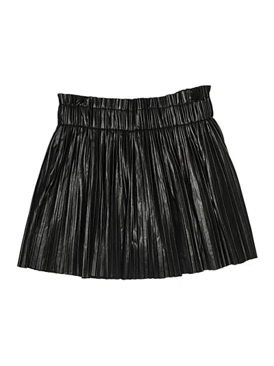 Pre-owned Pomander Place Faux Leather Skirt In Black