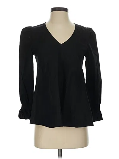 Pre-owned Pomander Place Long Sleeve Blouse In Black