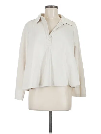 Pre-owned Pomander Place Long Sleeve Blouse In Ivory
