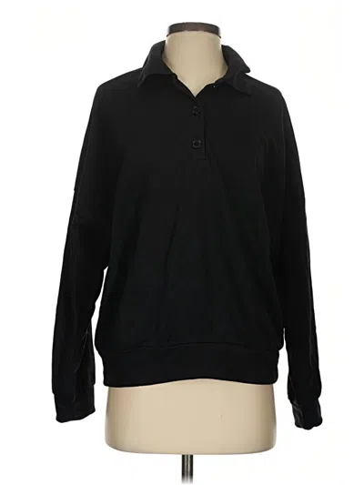 Pre-owned Pomander Place Long Sleeve Polo Shirt In Black