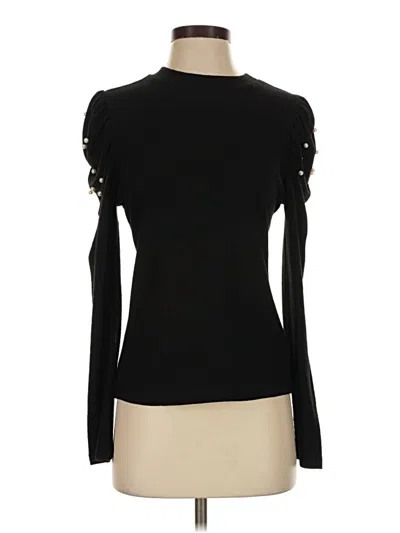 Pre-owned Pomander Place Long Sleeve Top Black Turtleneck Tops