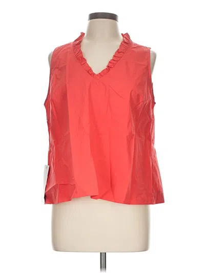 Pre-owned Pomander Place Sleeveless Blouse In Red