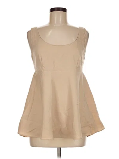 Pre-owned Pomander Place Sleeveless Blouse In Tan