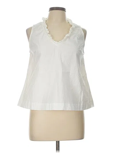 Pre-owned Pomander Place Sleeveless Blouse In White
