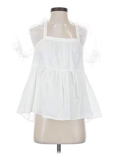 Pre-owned Pomander Place Sleeveless Blouse In White