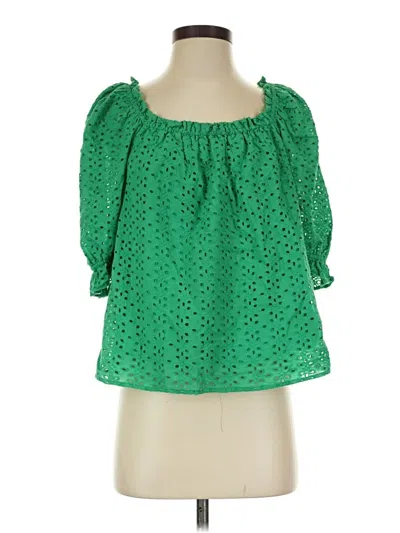 Pre-owned Pomander Place Tank Top Green Strapless Neckline Tops