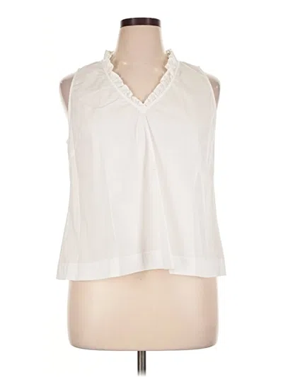 Pre-owned Pomander Place Tank Top Ivory Halter Neckline Tops