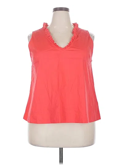 Pre-owned Pomander Place Tank Top Orange Halter Neckline Tops