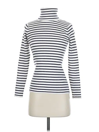 Pre-owned Pomander Place Turtleneck Sweater In White