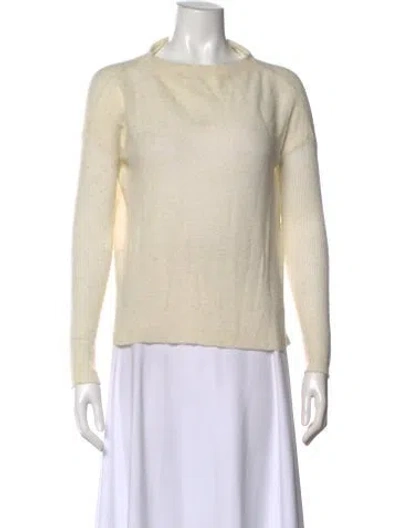 Pre-owned Pomandère Alpaca Mock Neck Sweater In Neutrals