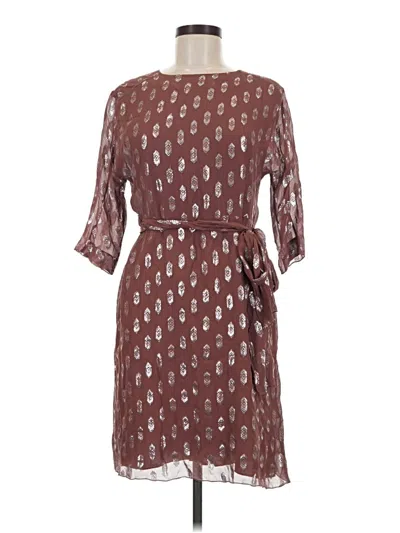 Pre-owned Pomandère Casual Dress In Burgundy
