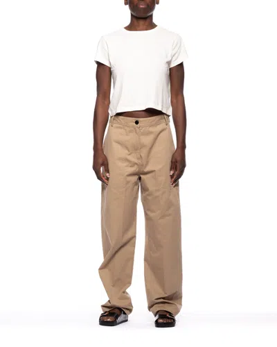 Pomandère Chino Pants With Refined Pocket Stitching In Brown