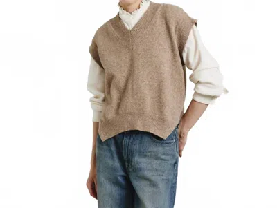 Pomandère Felted Merino Vest In Latte In Brown