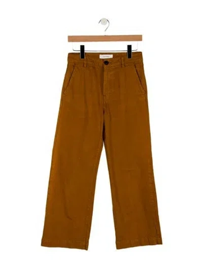 Pre-owned Pomandère High-rise Wide Leg Jeans In Brown
