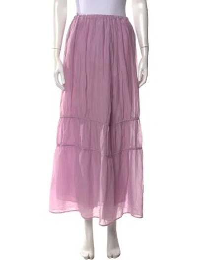 Pre-owned Pomandère Long Skirt In Purple