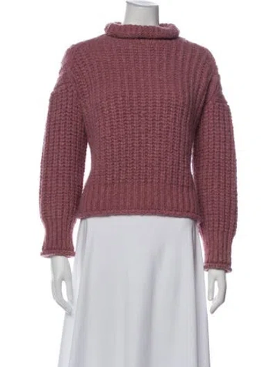 Pre-owned Pomandère Mock Neck Sweater In Pink