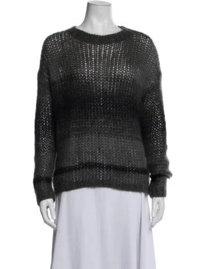 Pre-owned Pomandère Mohair Crew Neck Sweater In Black