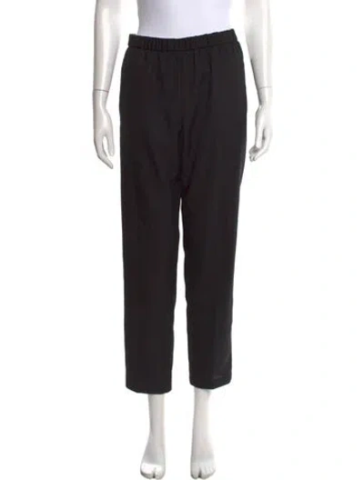 Pre-owned Pomandère Straight Leg Pants In Black