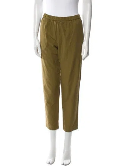 Pre-owned Pomandère Straight Leg Pants In Green