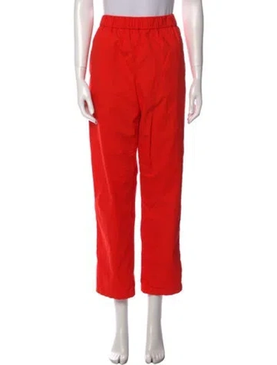Pre-owned Pomandère Straight Leg Pants In Orange