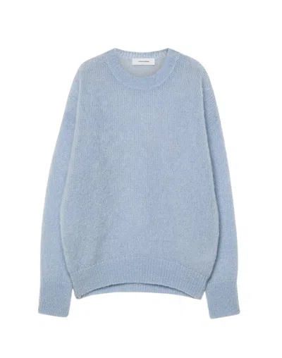 Pomandère Superkid Mohair Blend Sweater In Blue