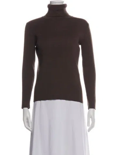 Pre-owned Pomandère Turtleneck Sweater In Brown