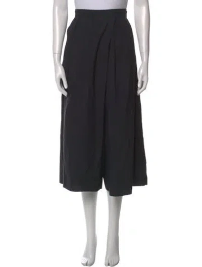 Pre-owned Pomandère Wide Leg Pants In Black