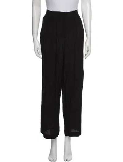 Pre-owned Pomandère Wide Leg Pants In Black