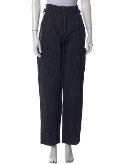 Pre-owned Pomandère Wide Leg Pants In Blue