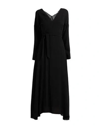Pomandère Woman Maxi Dress Black Size 6 Viscose, Wool