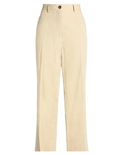 Pomandère Woman Pants Beige Size 12 Cotton, Linen In Neutral