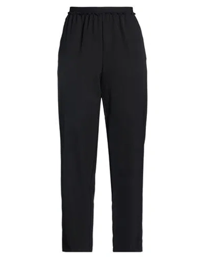 Pomandère Woman Pants Black Size 10 Polyester, Virgin Wool