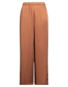 Pomandère Woman Pants Camel Size 12 Acetate, Viscose In Multi